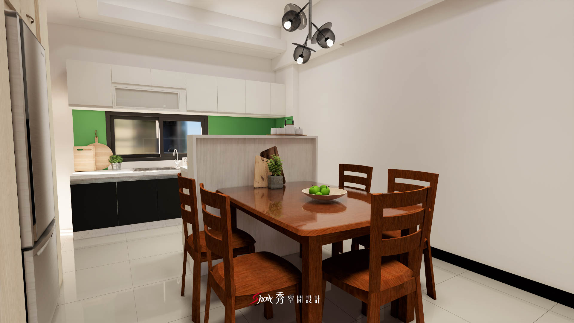 善化室內設計推薦|貓咪宅設計×陽光翡翠李宅 餐廳與廚房一體設計,呈現溫馨日常氛圍
