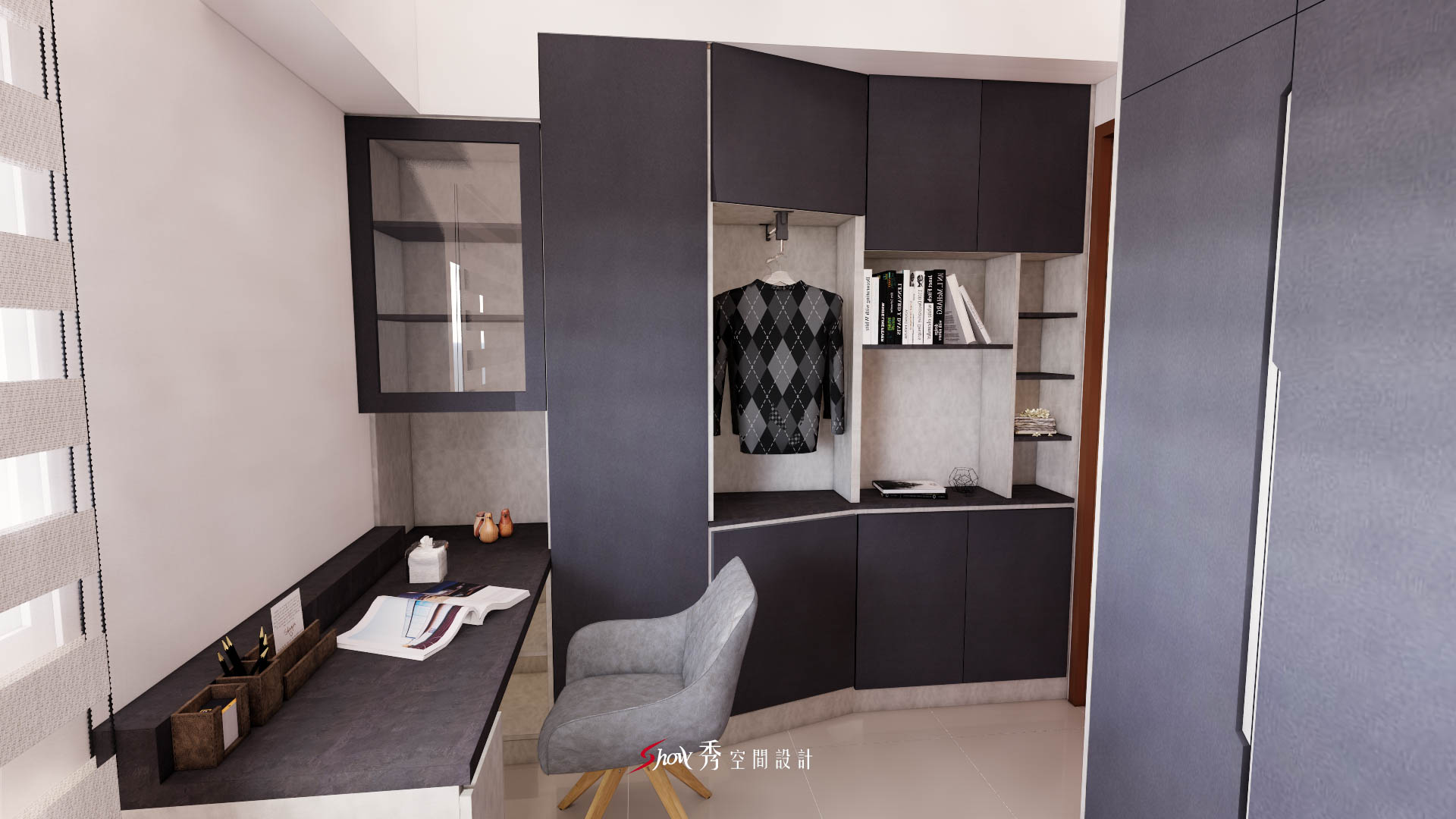 台南善化北歐風主臥設計，整合掀床與收納櫃