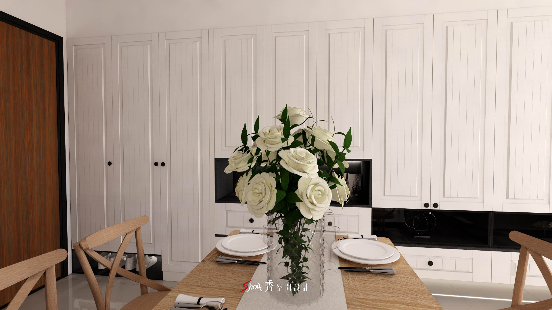 隱藏式梳妝台設計，台南善化臥室空間巧思