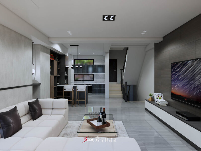 台南善化現代簡約風格的客廳設計