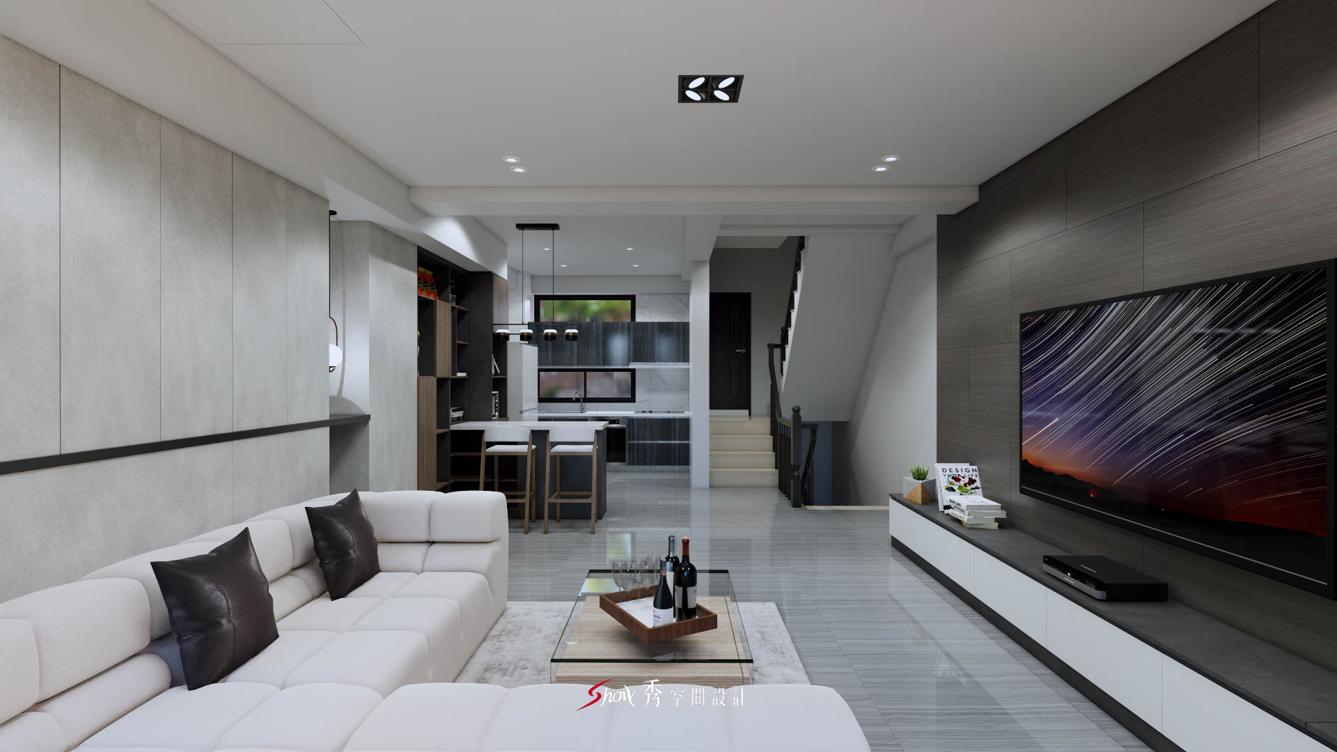 台南善化現代簡約風格的客廳設計