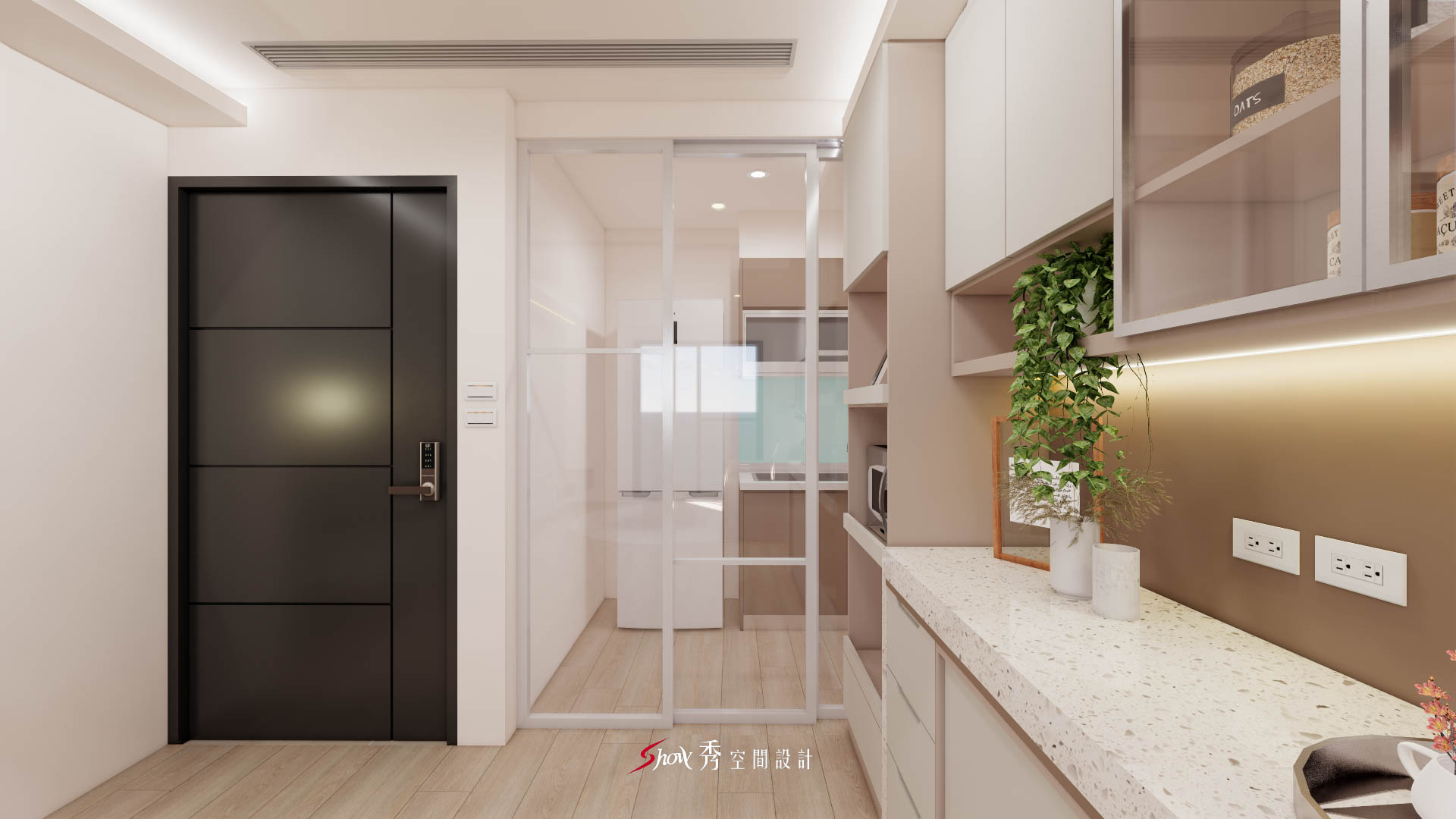 北歐簡約風客廳全景，淺色沙發搭配自然採光，呈現溫暖居家氛圍