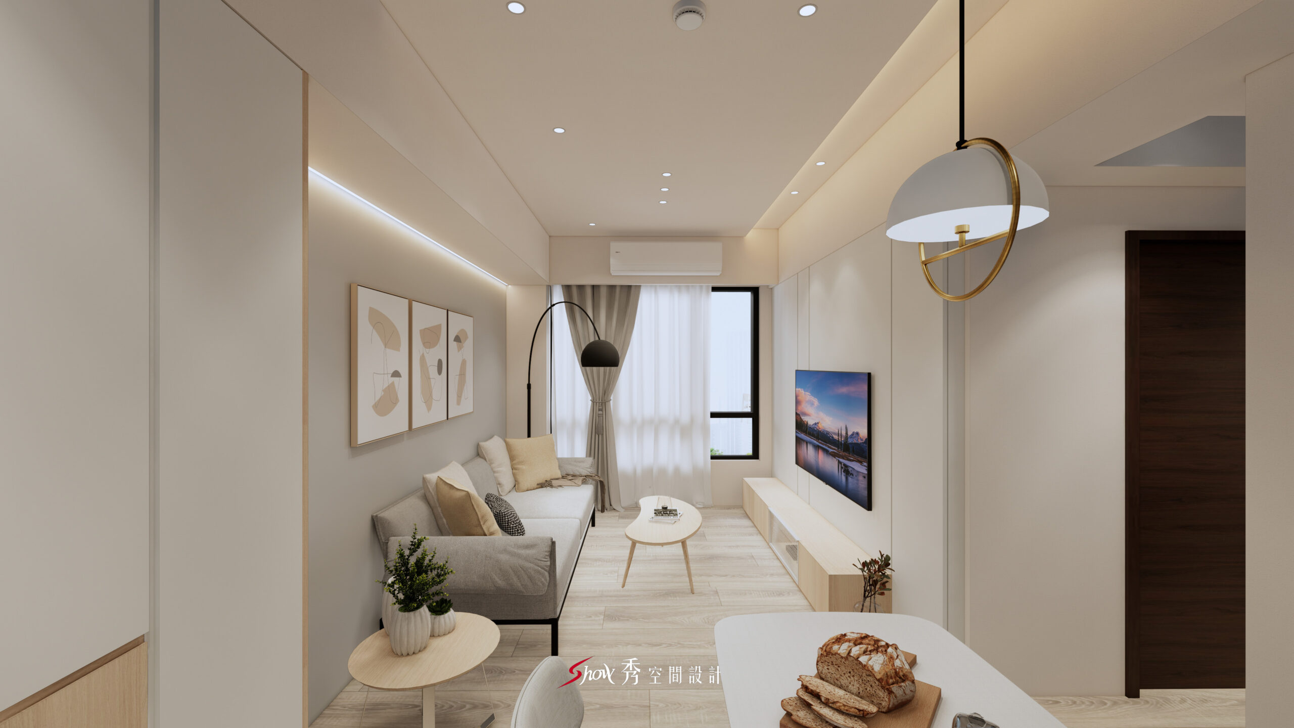 台南小坪數住宅北歐風設計，色系統一提升空間視覺延伸